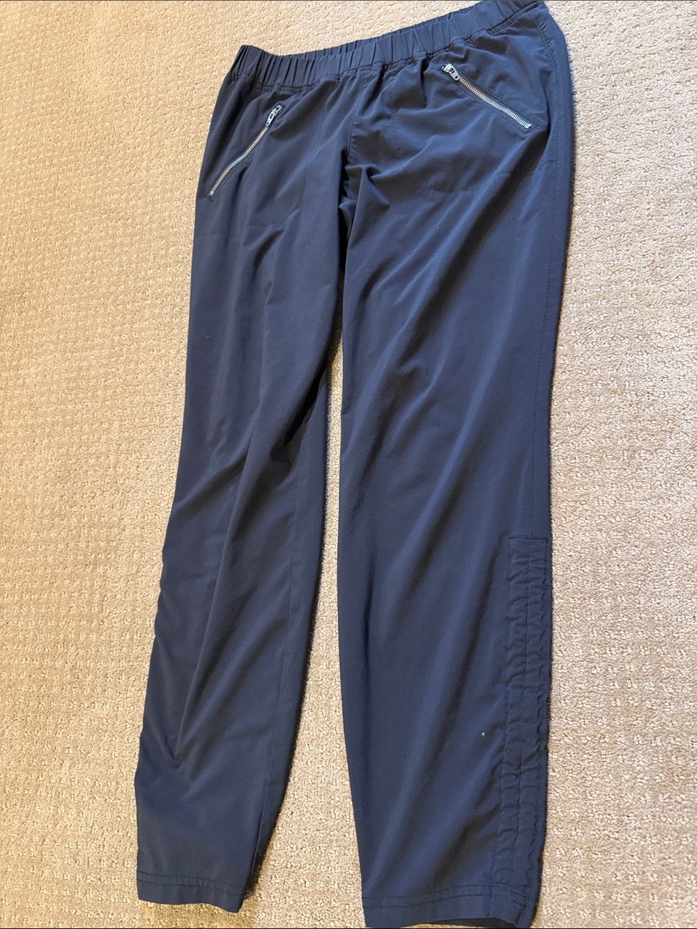 Athleta Navy Elastic-Waist Performance Joggers